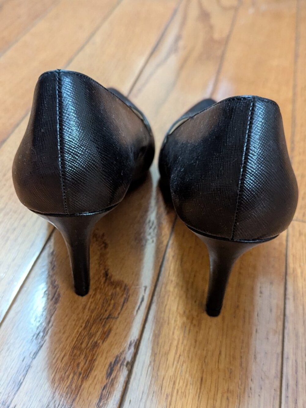 Kelly & Katie Black Textured Pointed Toe 3.5in Heels Size 9 - Picture 3 of 9